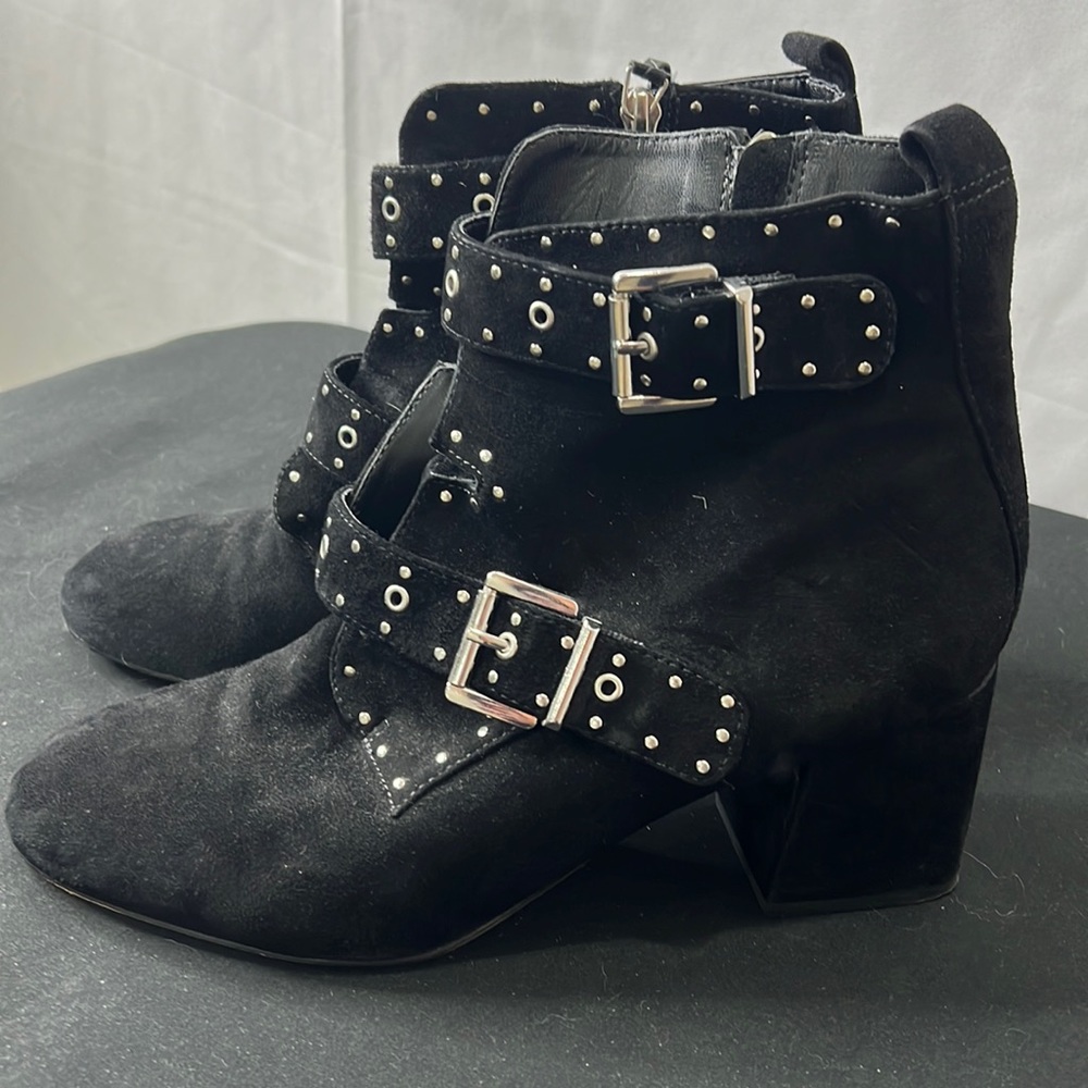 Black studded boots